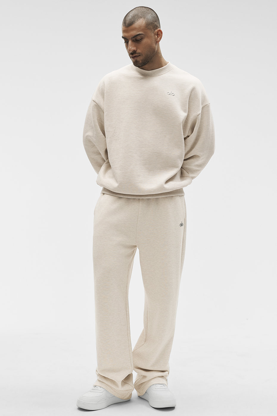 Accolade Crew Neck Pullover - Oatmeal Heather