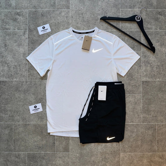 NIKE MILER 1.0 x FLEX SET - WHITE/BLACK