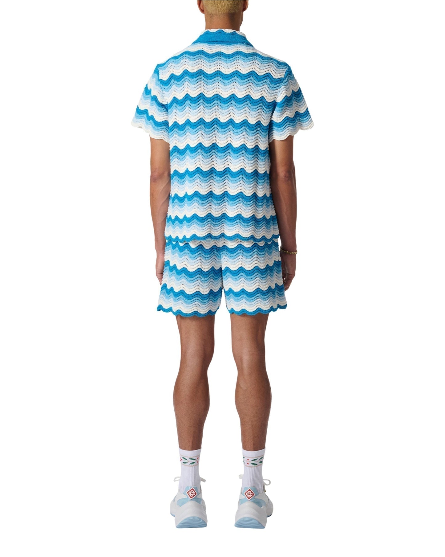 Wavy Gradient Crochet Shirt - casablanca (3)