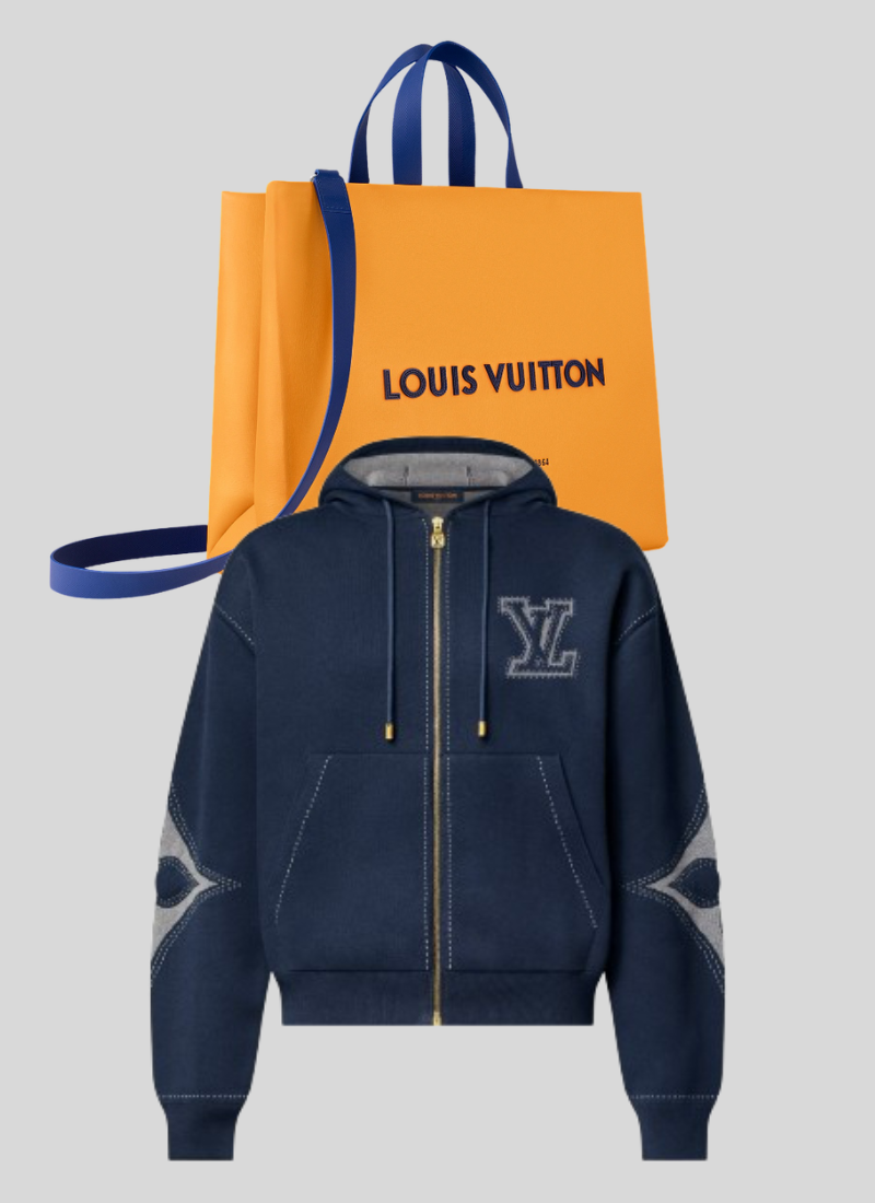 Veste Lv Intarsia Blue