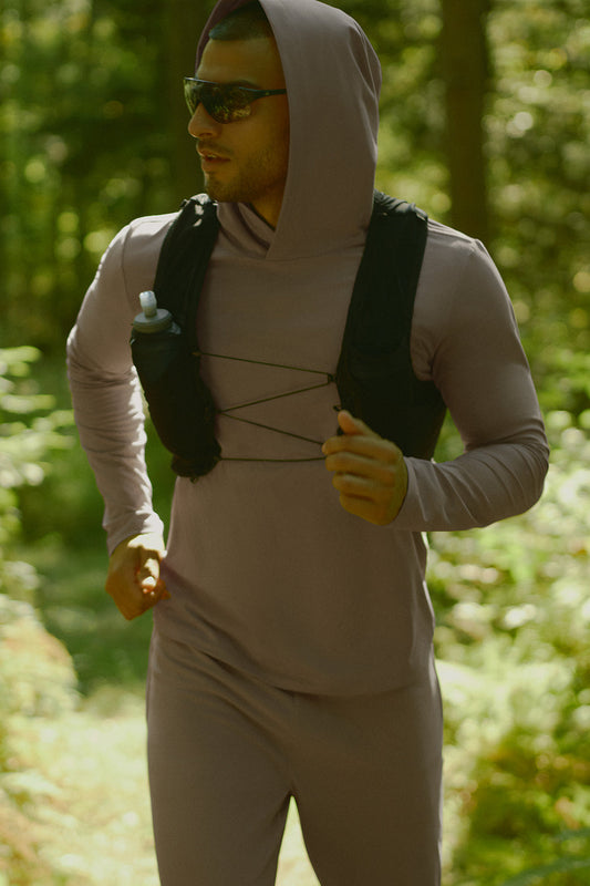 Conquer Reform Long Sleeve With Hood - Gravel
