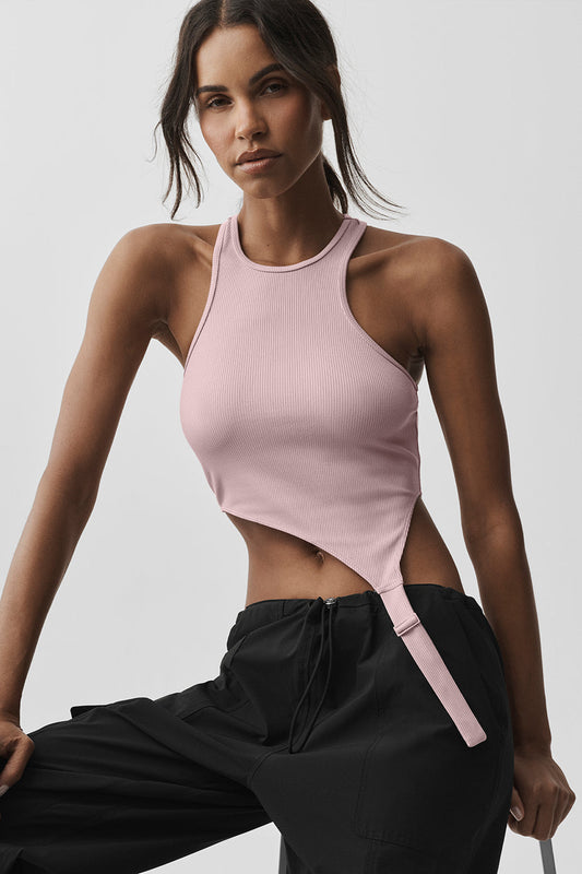 Alosoft Ribbed Revelation Tank - Ballet Pink