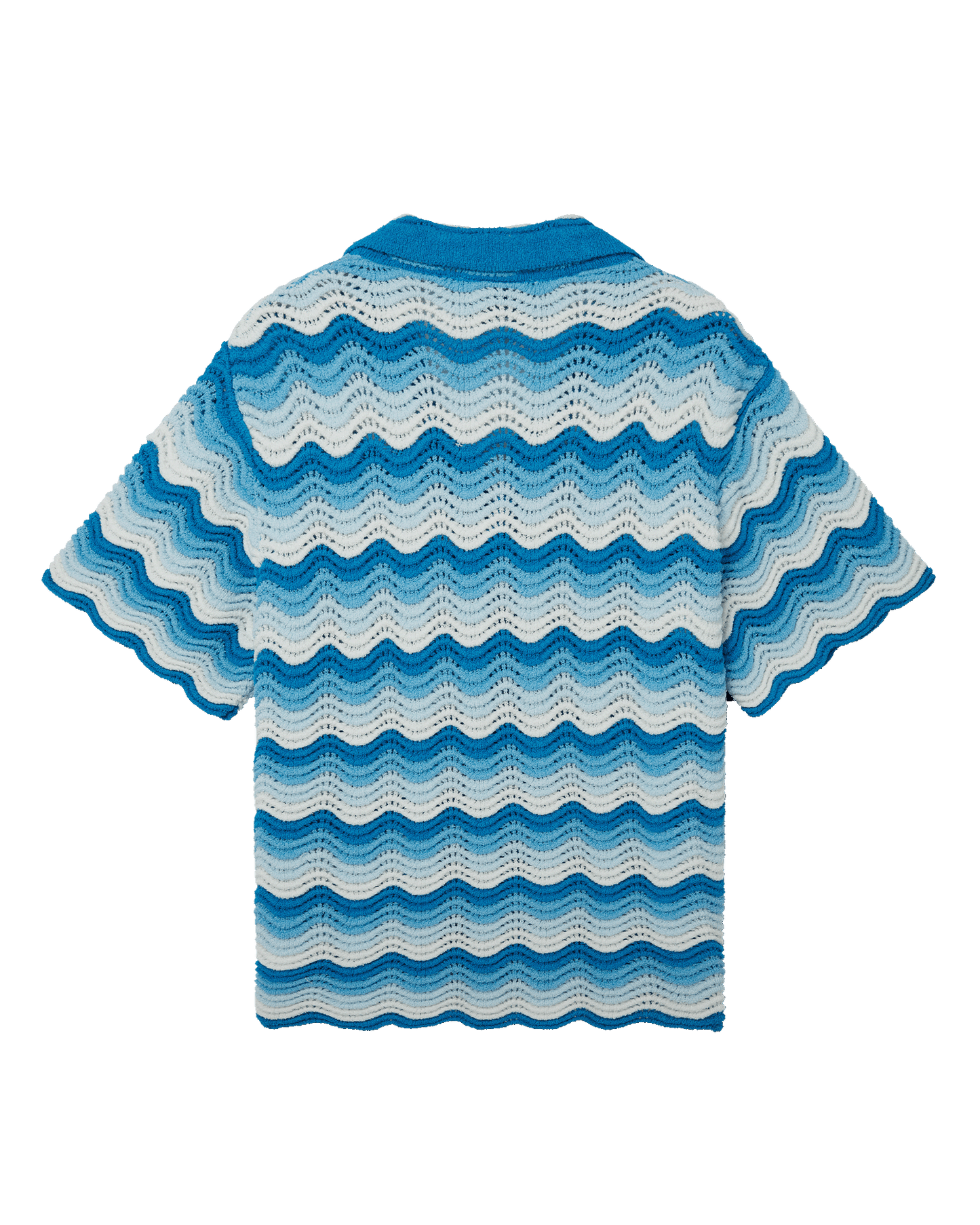 Wavy Gradient Crochet Shirt - casablanca (3)